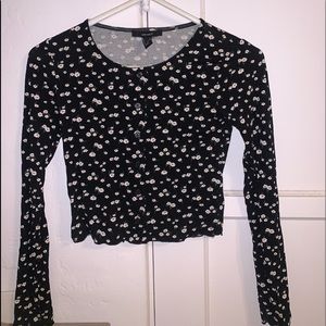 forever 21 floral long sleeve top